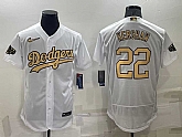 Los Angeles Dodgers #22 Clayton Kershaw White 2022 All Star Stitched Flexbase Nike Jersey,baseball caps,new era cap wholesale,wholesale hats